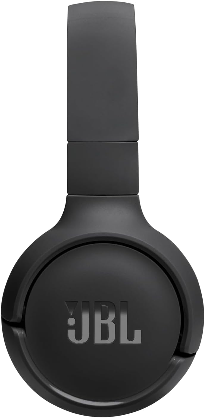 JBL Tune 520BT, casque audio sans fil, léger et confortable, Bluetooth 5.3, autonomie jusqu'à 57 h, charge rapide, son JBL Pure Bass, noir