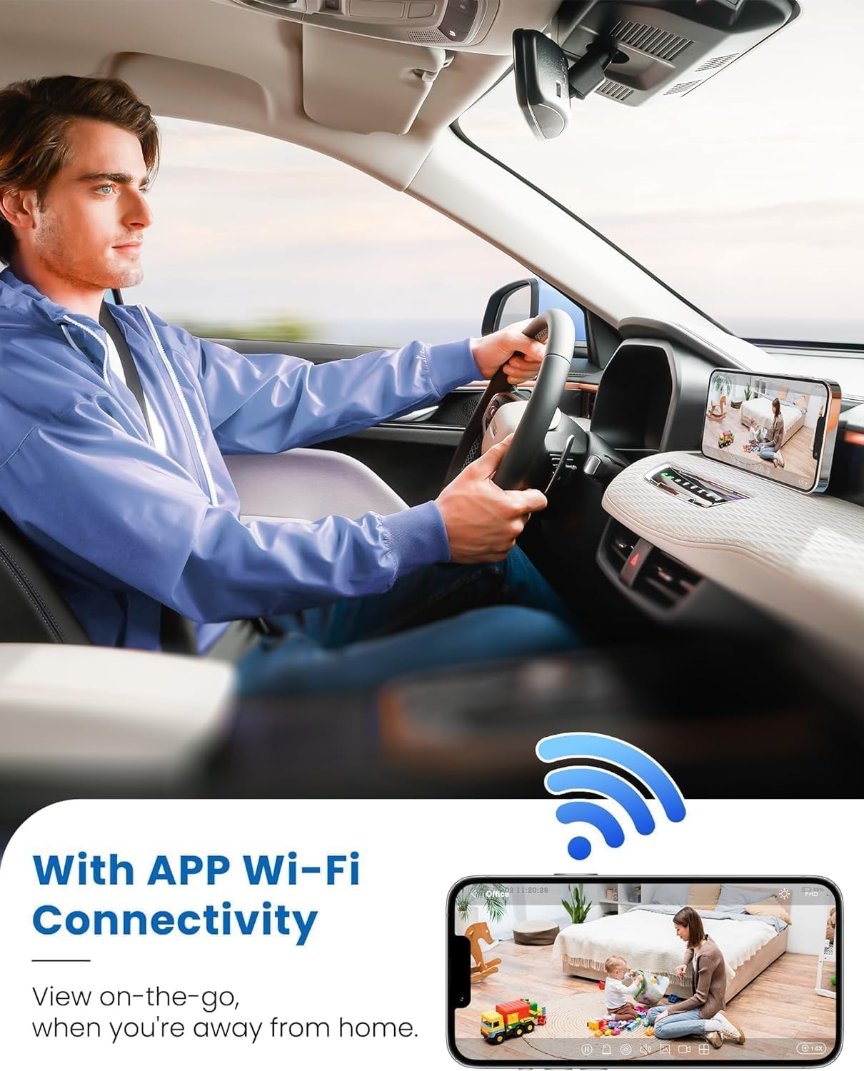 Mini Caméra Espion, WiFi 1080P HD Mini Caméra de Surveillance Interieur/Extérieur sans Fil avec Audio et Vidéo, avec Enregistrement Longue Batteries, pour l'extérieur/intérieur