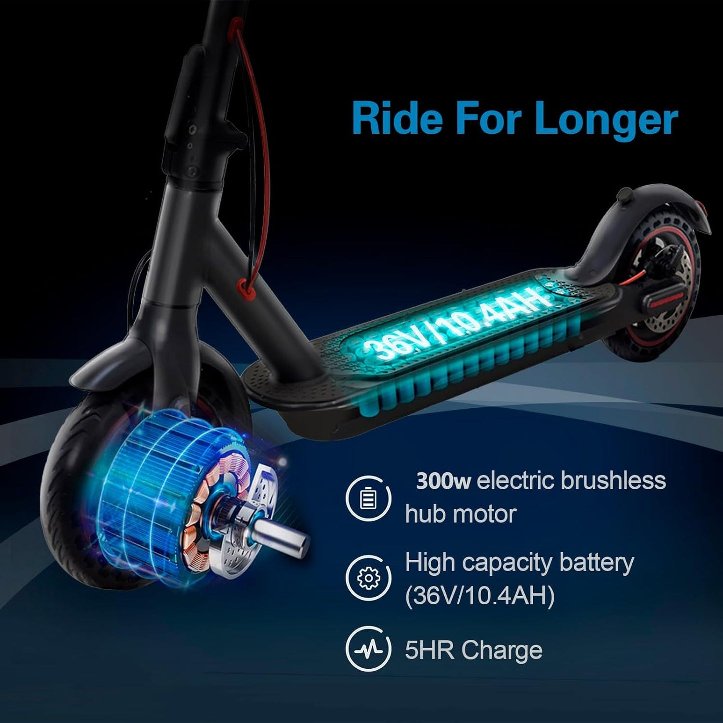 Trotinette Electrique Adulte, Pliable Scooter électrique de 8,5 Pouces en Alliage d'aluminium, Autonomie de 30 km, Batterie de 387 Wh, Charge maximale de 120 kg