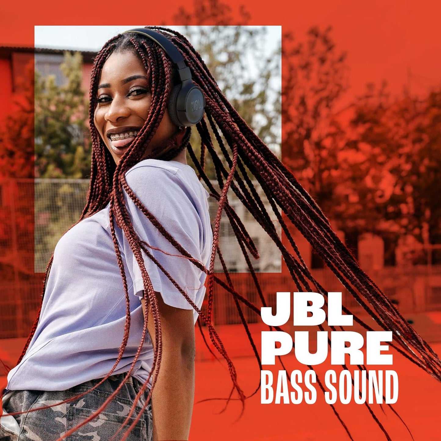 JBL Tune 520BT, casque audio sans fil, léger et confortable, Bluetooth 5.3, autonomie jusqu'à 57 h, charge rapide, son JBL Pure Bass, noir
