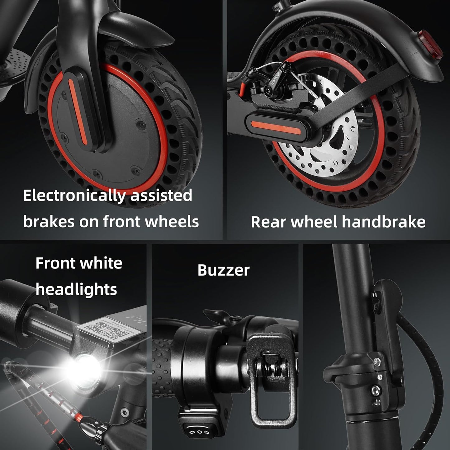 Trotinette Electrique Adulte, Pliable Scooter électrique de 8,5 Pouces en Alliage d'aluminium, Autonomie de 30 km, Batterie de 387 Wh, Charge maximale de 120 kg