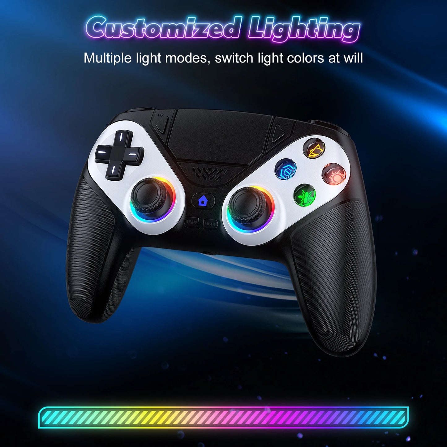 🎮 Manette Sans Fil Compatible PS5 & PC – Bluetooth, Turbo & Vibration