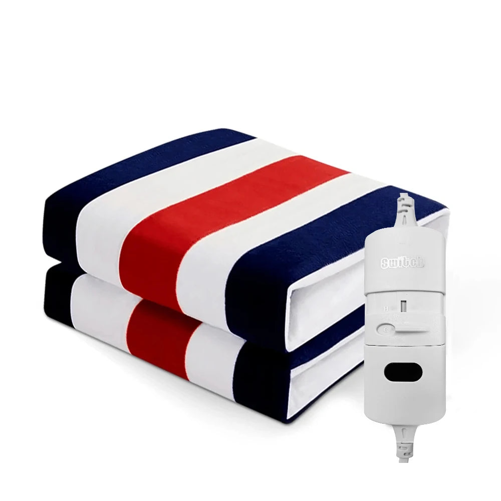 🔥 Couverture Chauffante Électrique – Thermostat Automatique 220V – Matelas Chauffant Double