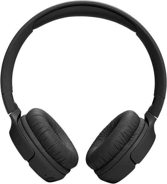 JBL Tune 520BT, casque audio sans fil, léger et confortable, Bluetooth 5.3, autonomie jusqu'à 57 h, charge rapide, son JBL Pure Bass, noir