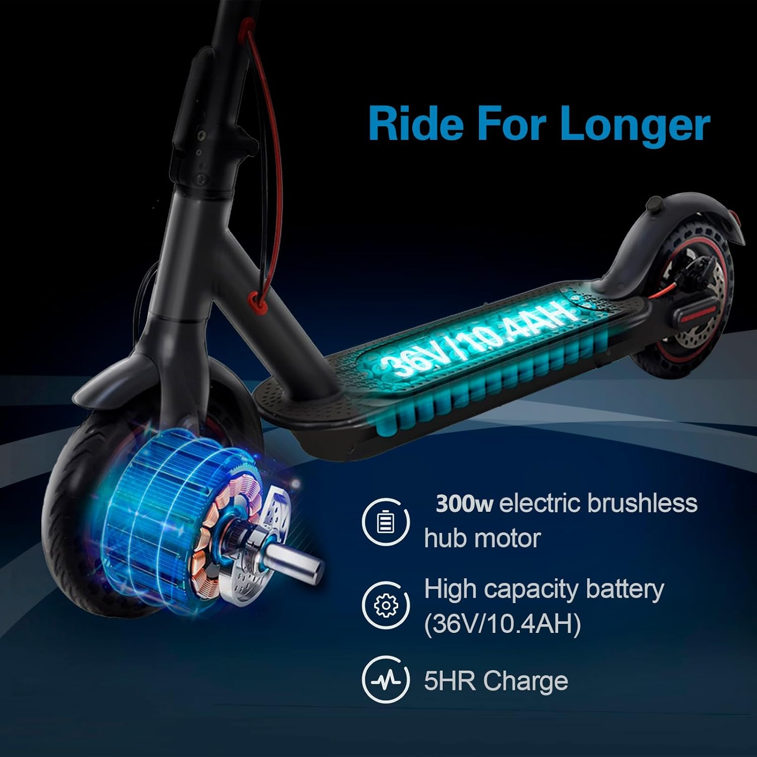 Trotinette Electrique Adulte, Pliable Scooter électrique de 8,5 Pouces en Alliage d'aluminium, Autonomie de 30 km, Batterie de 387 Wh, Charge maximale de 120 kg