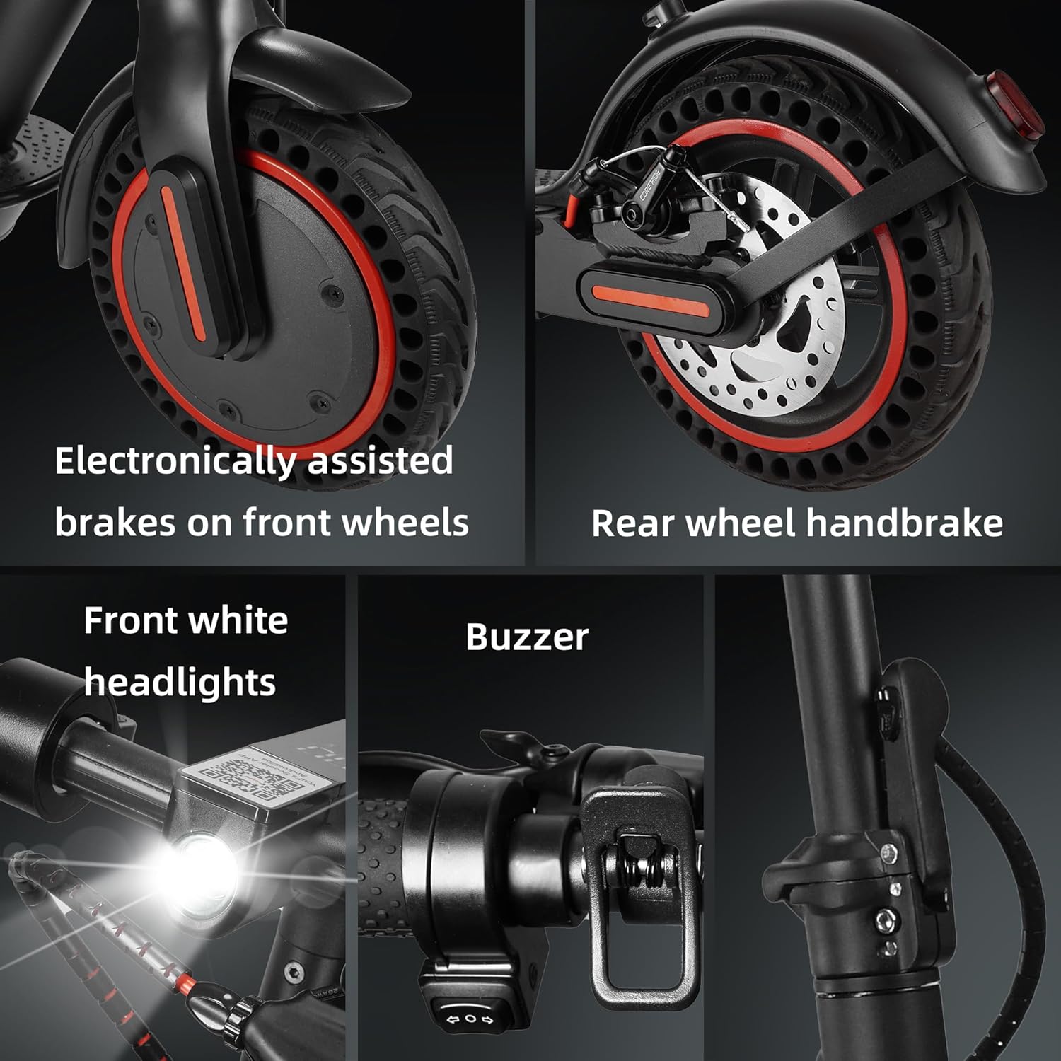 Trotinette Electrique Adulte, Pliable Scooter électrique de 8,5 Pouces en Alliage d'aluminium, Autonomie de 30 km, Batterie de 387 Wh, Charge maximale de 120 kg