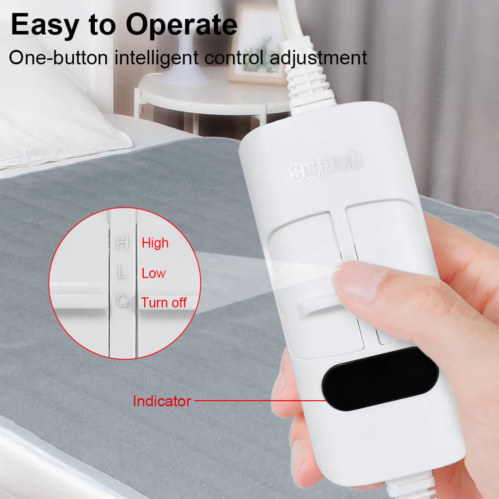 🔥 Couverture Chauffante Électrique – Thermostat Automatique 220V – Matelas Chauffant Double